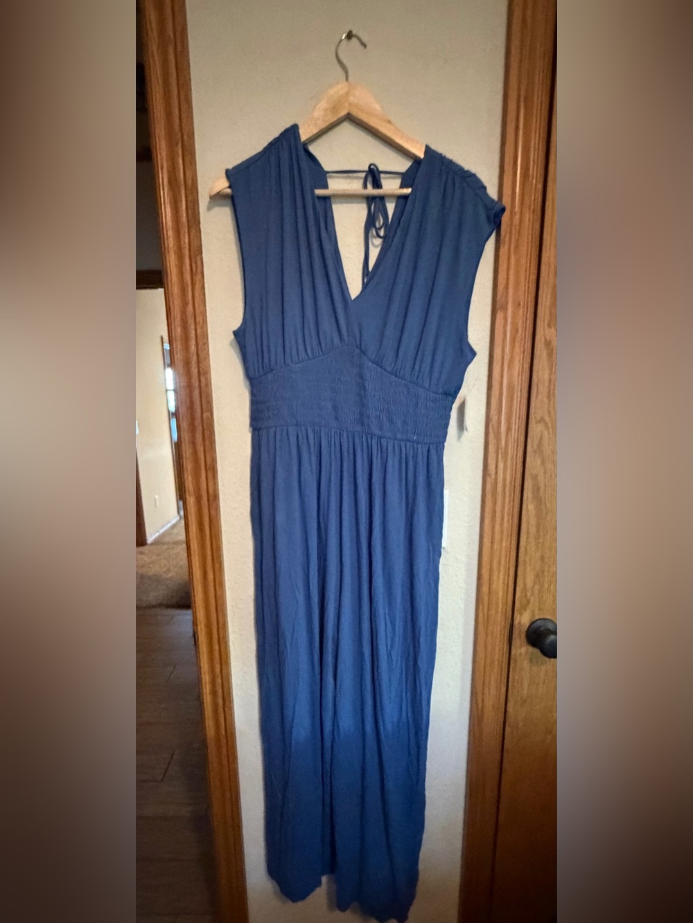 Old Navy Navy Blue V-Neck Sleeveless Romper